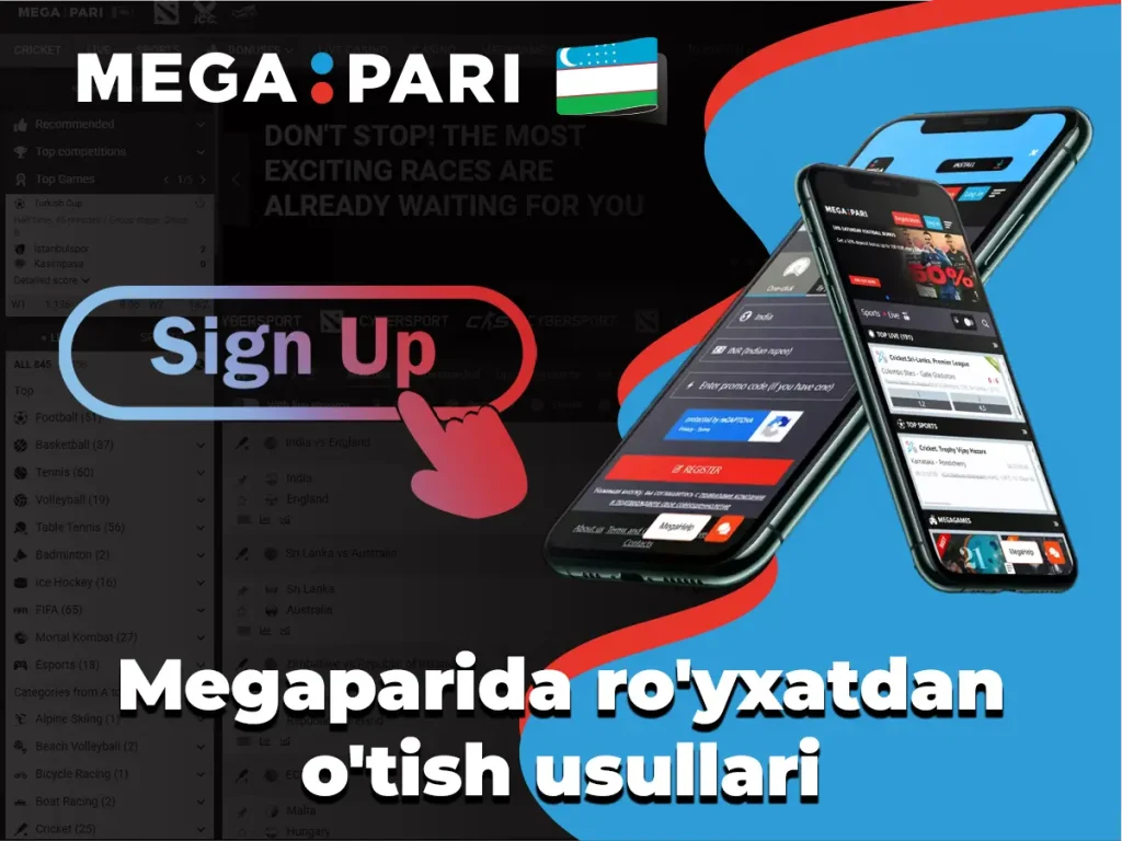 Megaparida ro'yxatdan o'tish usullari
